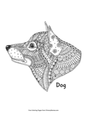Zentangle Dog Head