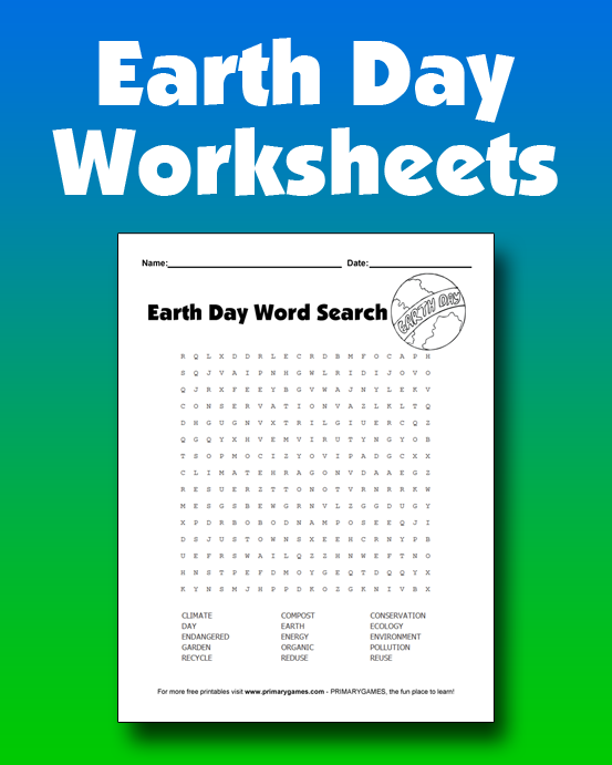 Earth Day Worksheets Free Online Games At Primarygames