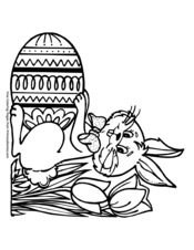 Easter Coloring Pages EBook Egg With Flower Pattern