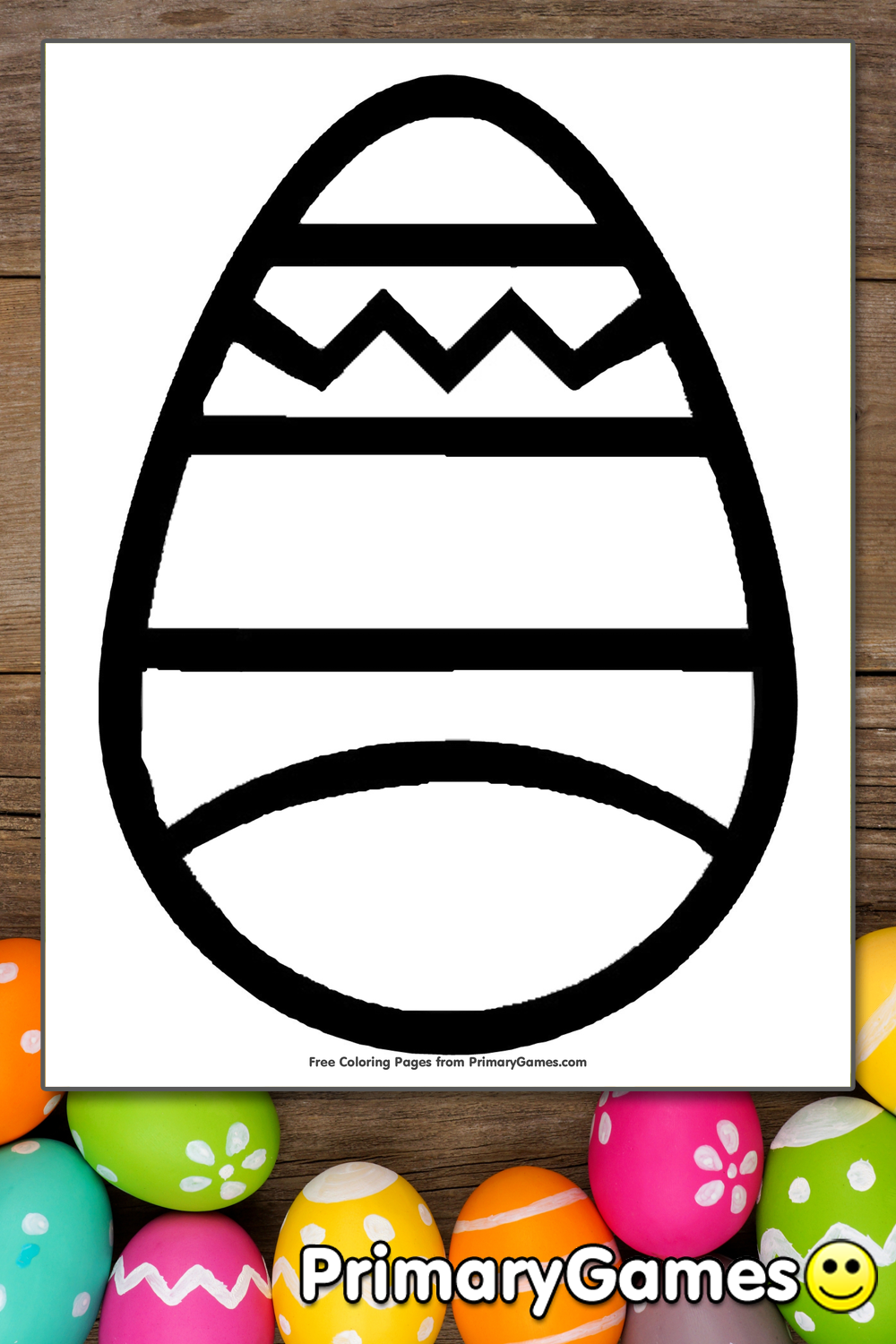 Easter Egg Coloring Page | Printable Easter Coloring eBook - PrimaryGames
