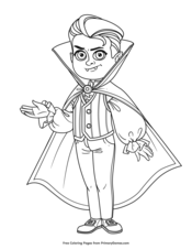 Boy In Vampire Costume