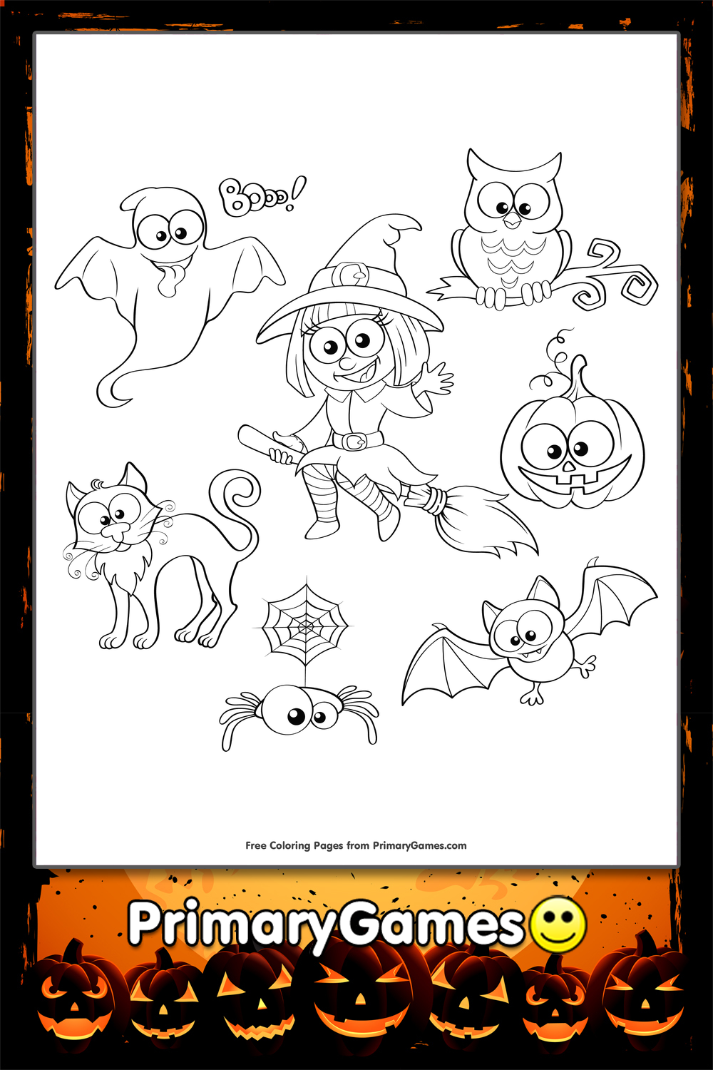halloween character coloring pages - photo #11