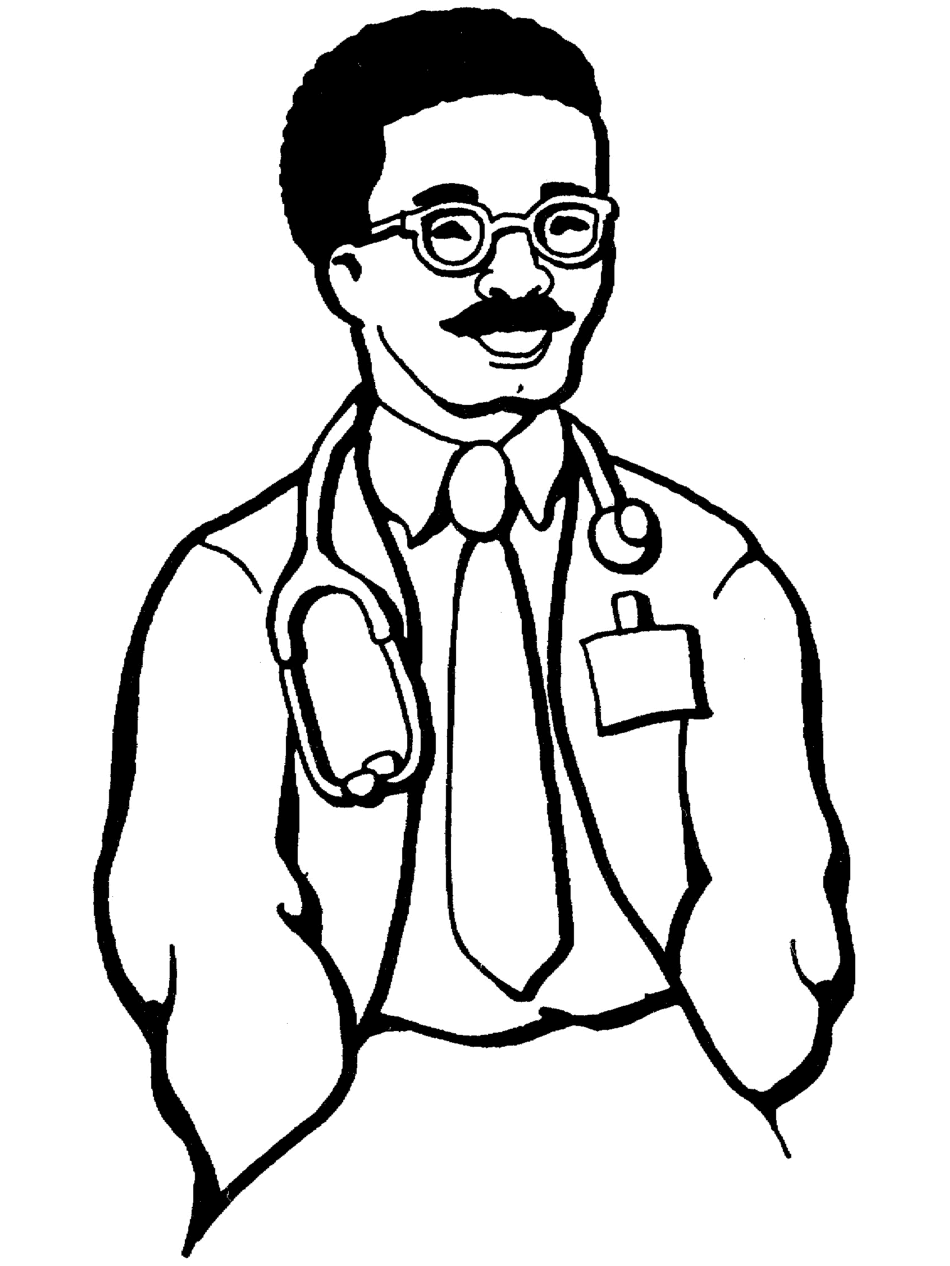 Labor Day Coloring Page: Smiling Doctor - PrimaryGames ...