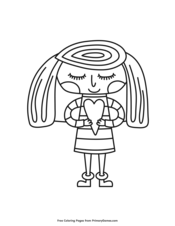 Girl Holding Valentine