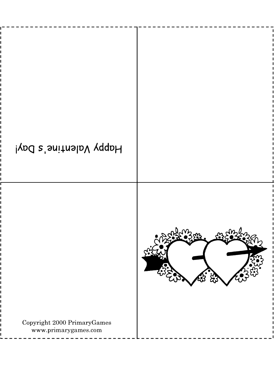 valentine day card coloring pages - photo #35