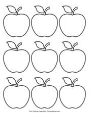 Simple Apple Outline 9