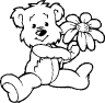 Teddy Bear With Flower