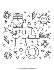 Summer Coloring Pages • FREE Printable PDF from PrimaryGames