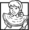 Girl Eating Watermelon