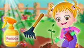 Baby Hazel Gardening Time