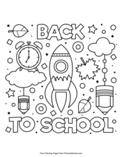 Kid Color Pages: Back to School