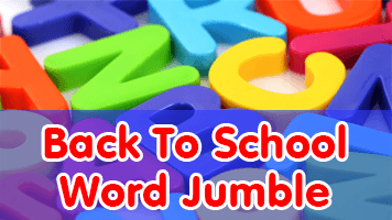 Back To School Word Jumble