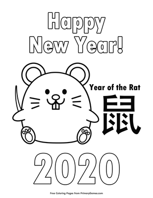 Printable Coloring Pages Year Of The Rat Printables - Free Printable ...