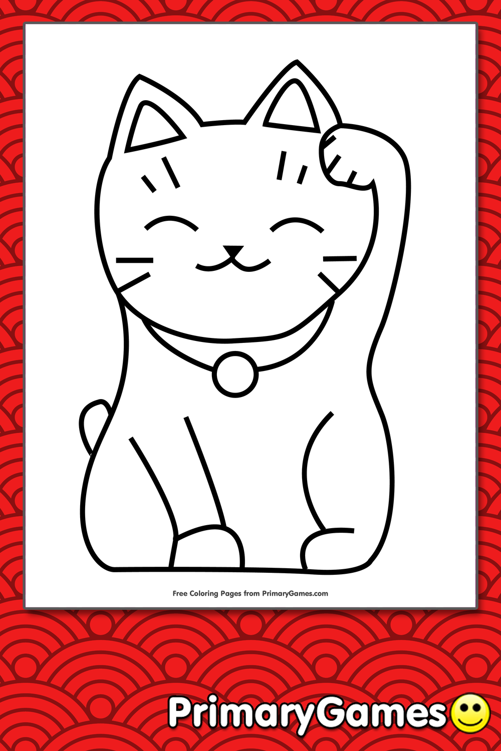 Lucky Cat Coloring Pages
