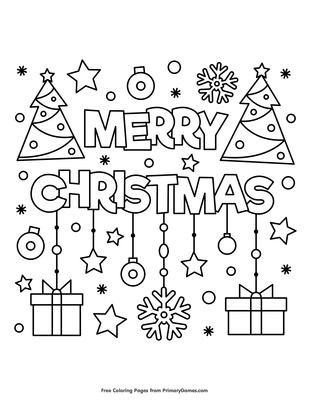 Printable Christmas Coloring Pages for Adults and Kids, PDF