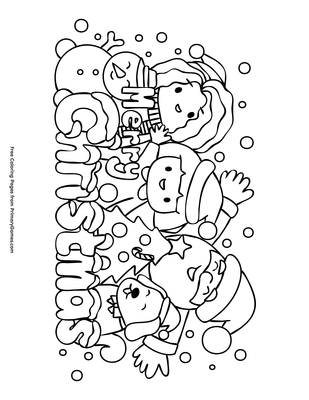 Cute Christmas Coloring Page Free Printable Pdf From Primarygames