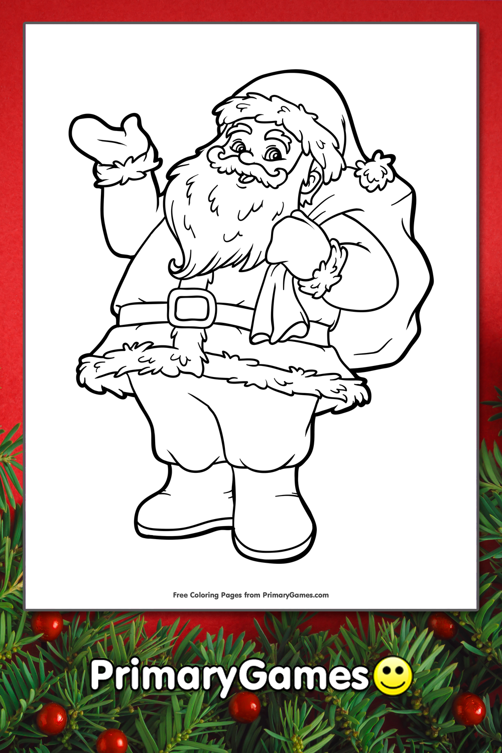Vintage Santa Coloring Page • FREE Printable PDF from PrimaryGames vintage-santa-coloring-page-free-printable-pdf-from-primarygames