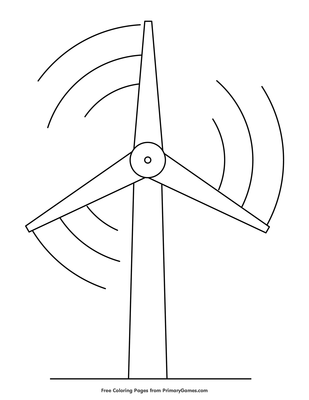 wind turbine coloring page