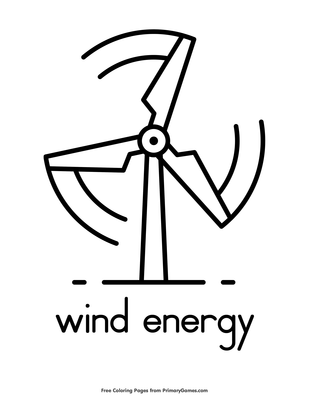 wind turbine coloring page