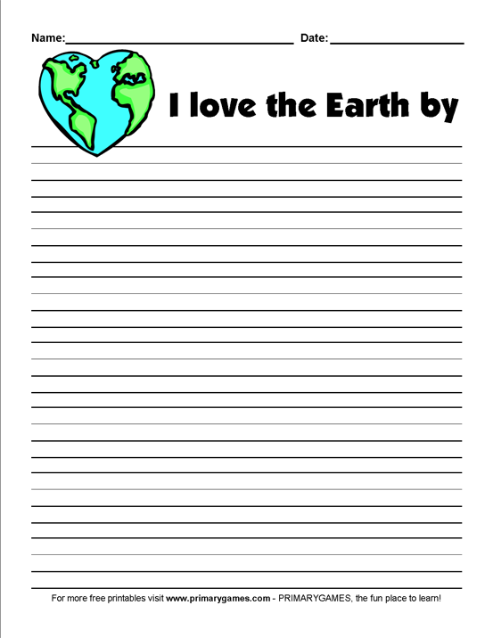 Handwriting Practice Free Printables Earth Day Jokes
