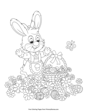 Download Easter Bunny Coloring Pages Free Printable Pdf From Primarygames