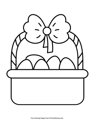 coloring pages easter baskets