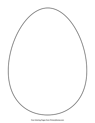 simple egg outline coloring page • free printable pdf from