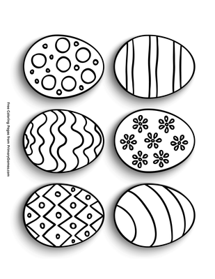 Download 6 Easter Eggs Coloring Page Free Printable Pdf From Primarygames
