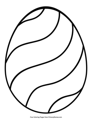 Download Easter Egg With Wavy Design Coloring Page Free Printable Pdf From Primarygames