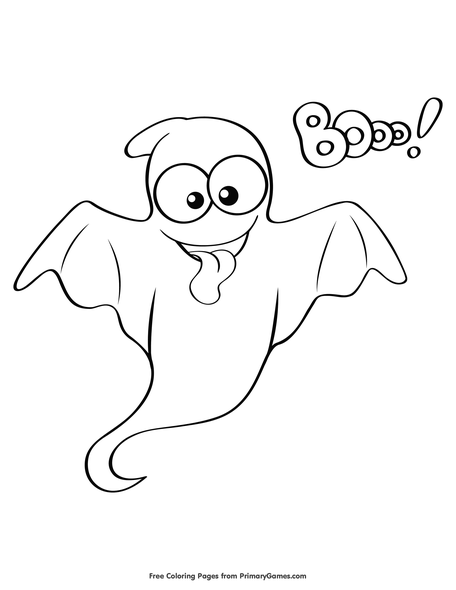 Ghost Coloring Page Free Printable Pdf From Primarygames