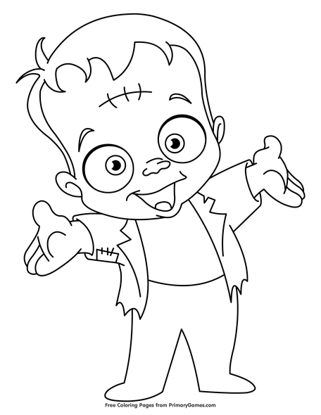 Frankenstein Coloring Page Free Printable Pdf From Primarygames