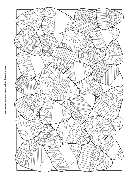 halloween candy corn coloring pages