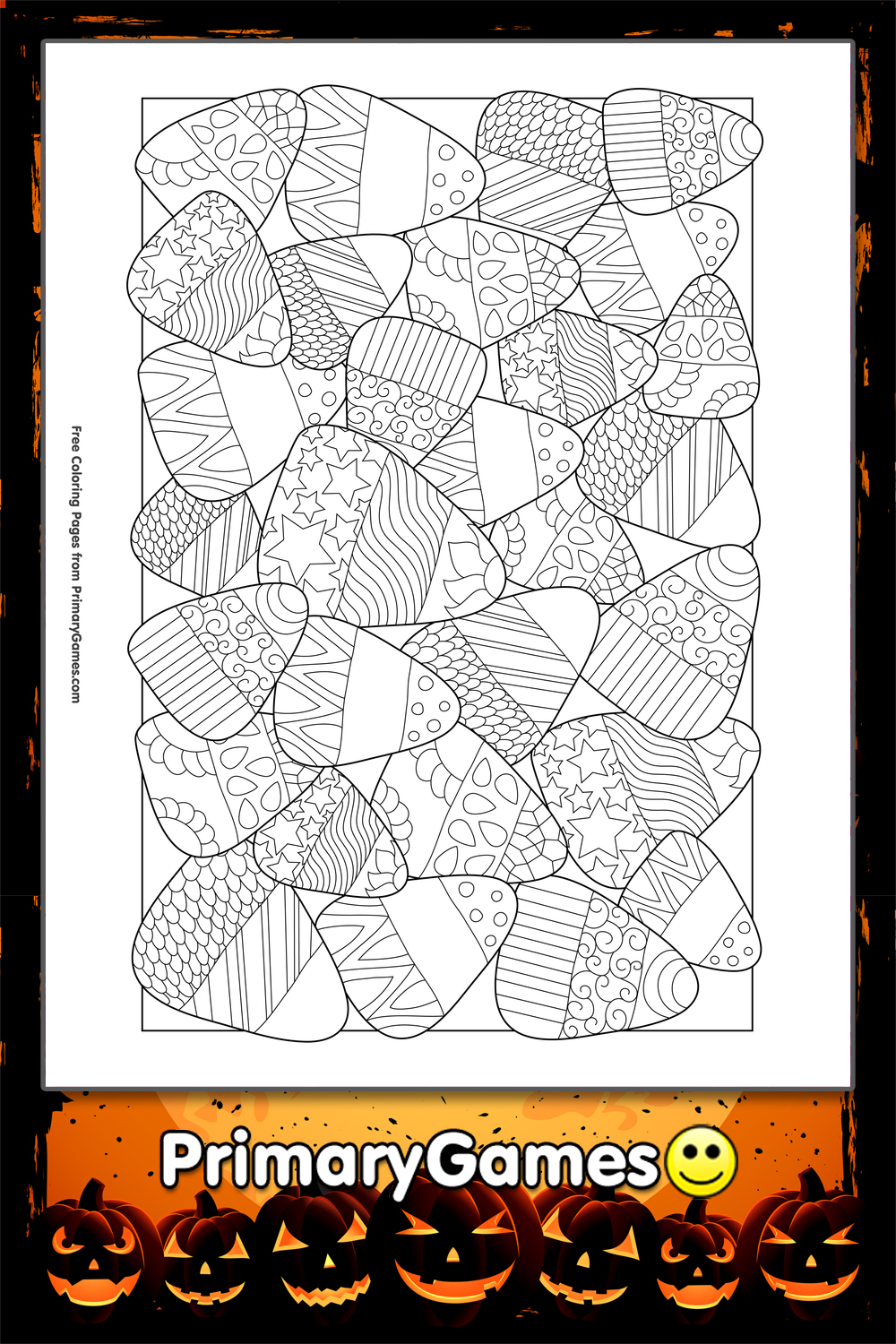 halloween candy corn coloring pages