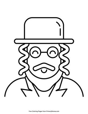Jewish Man Coloring Page Free Printable Pdf From Primarygames
