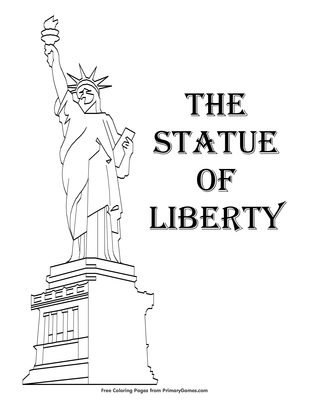 The Statue Of Liberty Coloring Page Free Printable Pdf From Primarygames