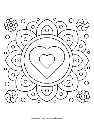 Free Printable Heart Flower Templates | Best Flower Site
