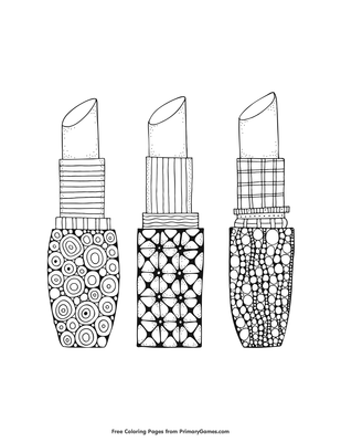 lipstick coloring pages