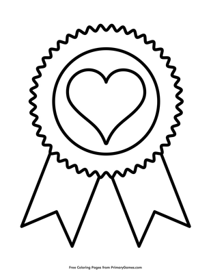 award ribbon coloring pages