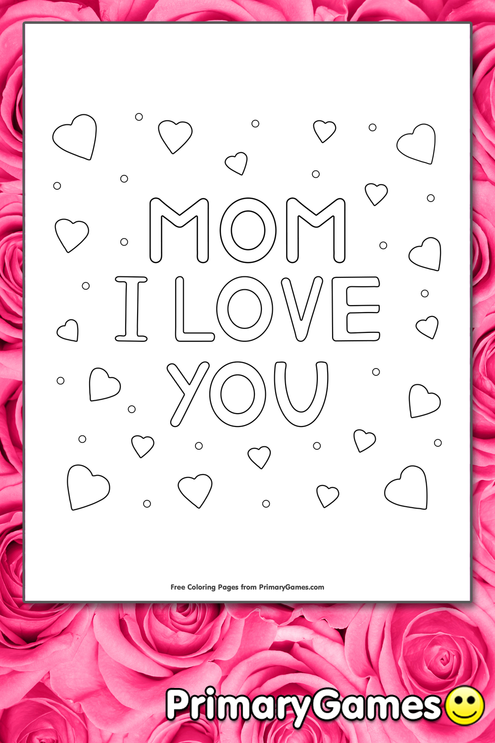Mom I Love You Coloring Page Free Printable Pdf From Primarygames Mom I Love You Coloring Page Free Printable Pdf From Primarygames