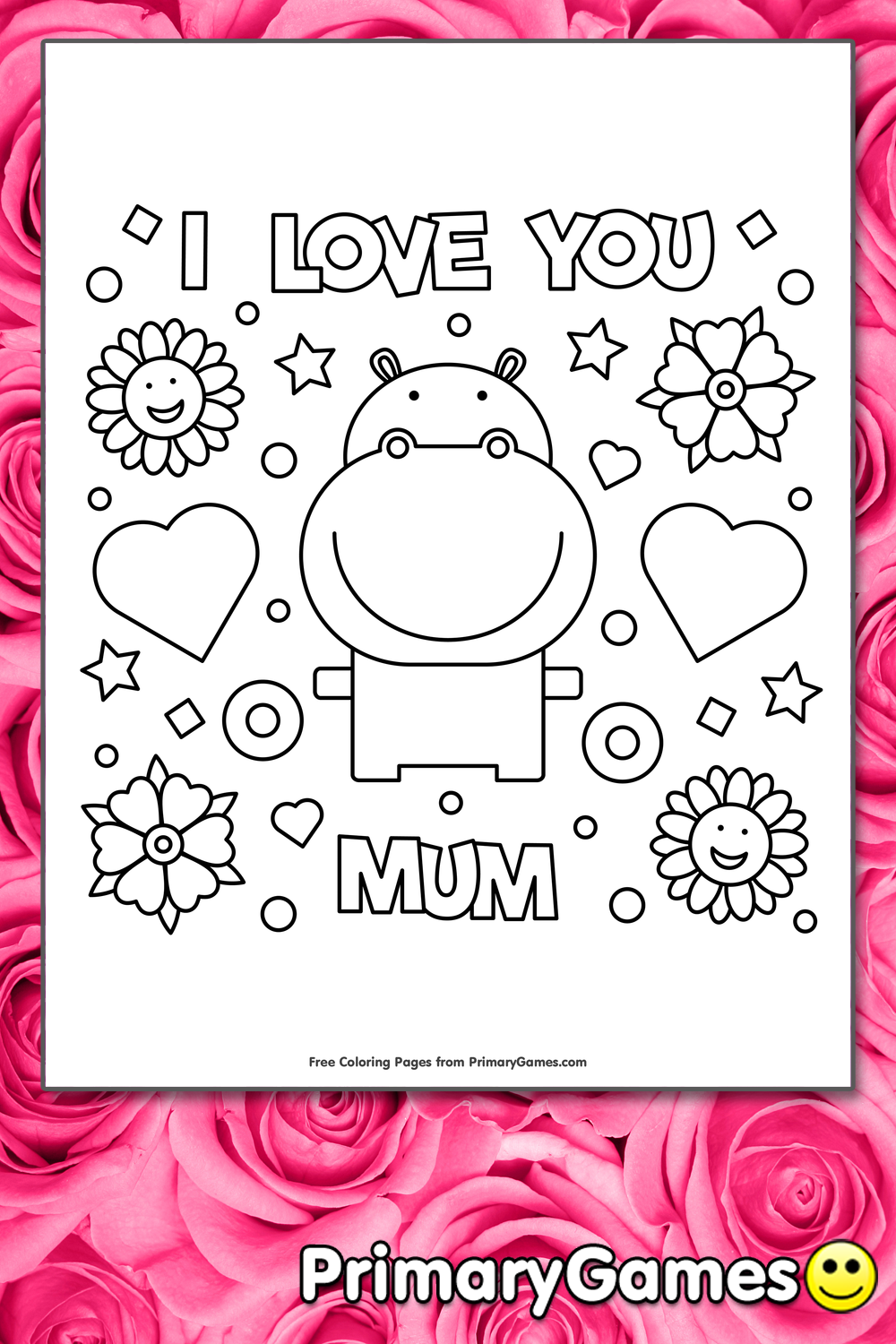 I Love You Mum Coloring Page Free Printable Pdf From Primarygames I Love You Mum Coloring Page Free Printable Pdf From Primarygames