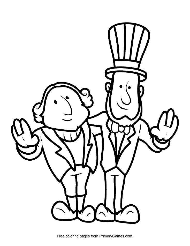 free coloring pages of abraham lincoln