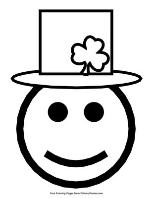 Leprechaun Face Coloring Pages