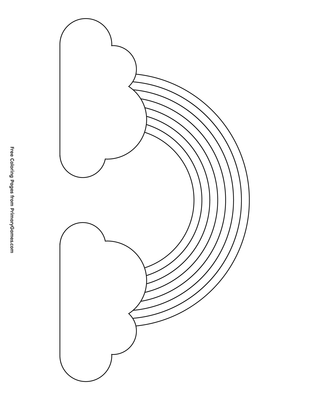 rainbow coloring page • free printable pdf from primarygames