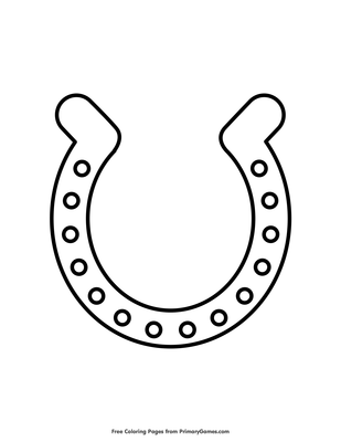 Lucky Horseshoe Coloring Page