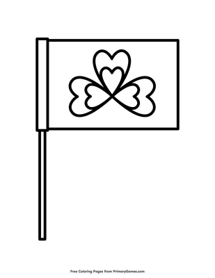 Shamrock Flag Coloring Page