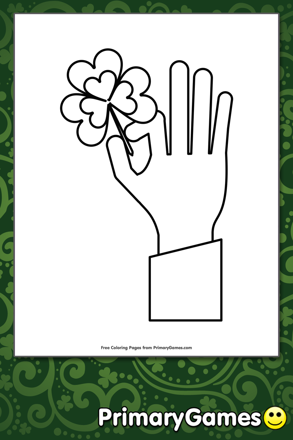Hand Holding Coloring Page