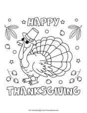 free coloring pages for thanksgiving printables