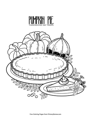 Pumpkin Pie Coloring Pages - Bowstomatch