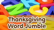 Thanksgiving Word Jumble