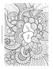 Coloring Book: Mindful Coloring for Teens and Adults (8x10): Ultimate Heart and Love Designs (50 Unique Pages): Mandala Artwork on Pages - Valentines Day Gift [Book]